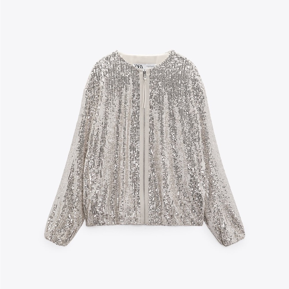 Sequin bomber jacket